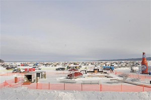 Ice houses at Eelpout Festival