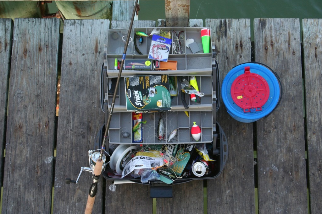 Fishing Tackle Box on Dock