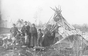 historic photo of native americans on Leech Lake